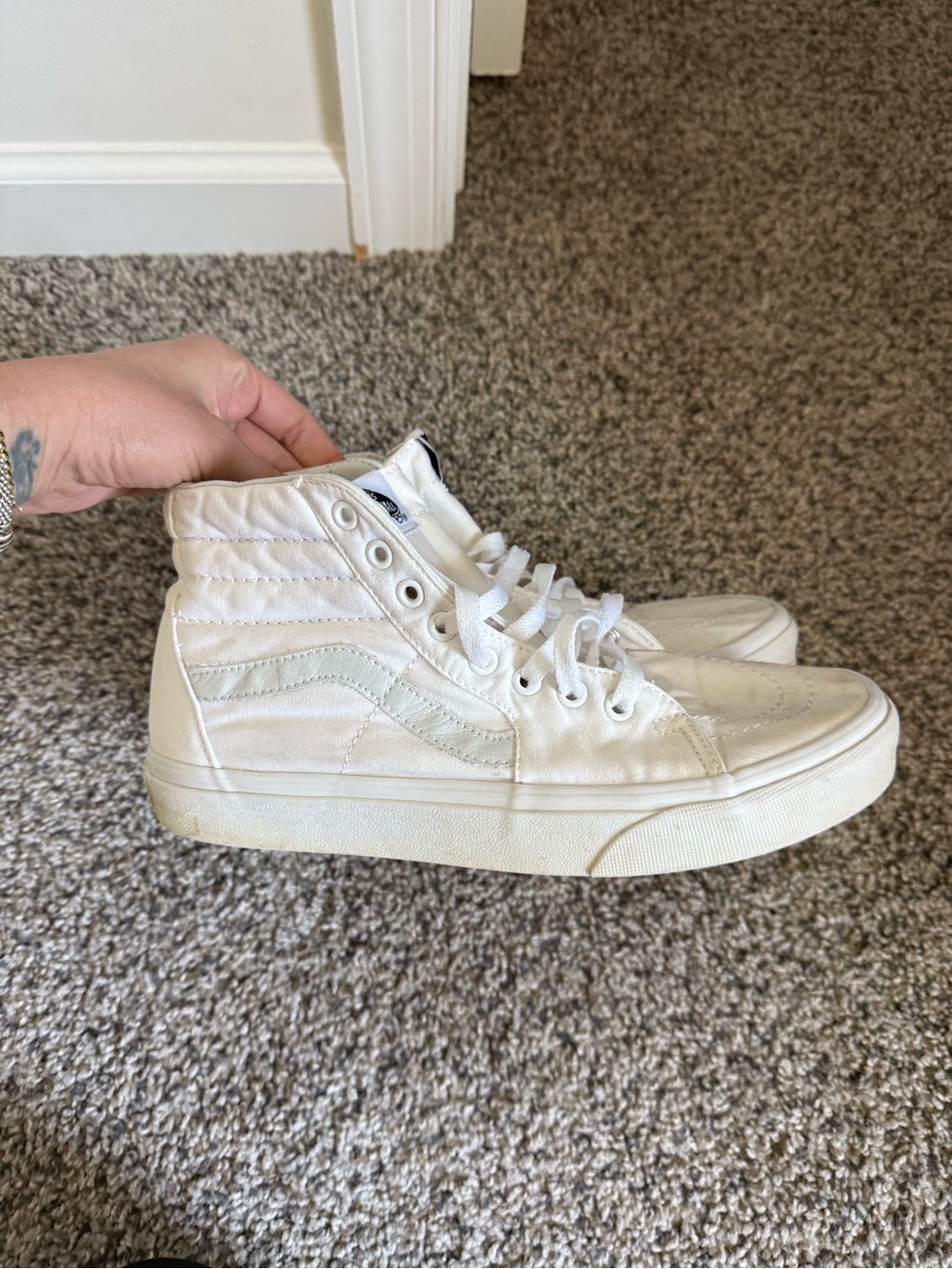 Vans White High Top Sneakers